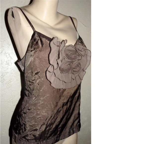 Anthropologie Esley NWOT Taupe Sexy Shirt - Picture 3 of 6